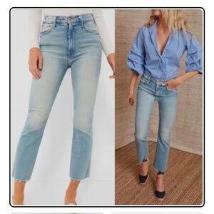 MOTHER The Hustler Ankle Fray Jeans Au Revoir